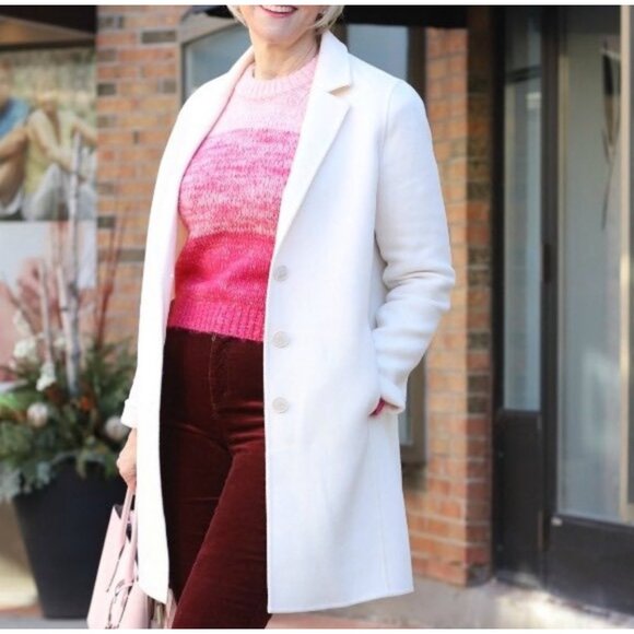 Banana Republic XS Petite Ombre Pink Wool Blend alpaca colorblock Sweater nwot - Picture 11 of 11